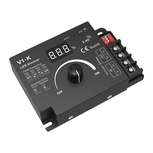 CONTROLADOR V1-K 24-48VDC 480W/960W 20A*1CH REGULADOR BOTON ROTATORIO/RF 2,4GHZ