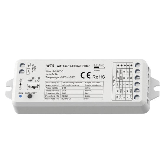 CONTROLADOR WM5 12-24VDC 3A*5CH RGBW