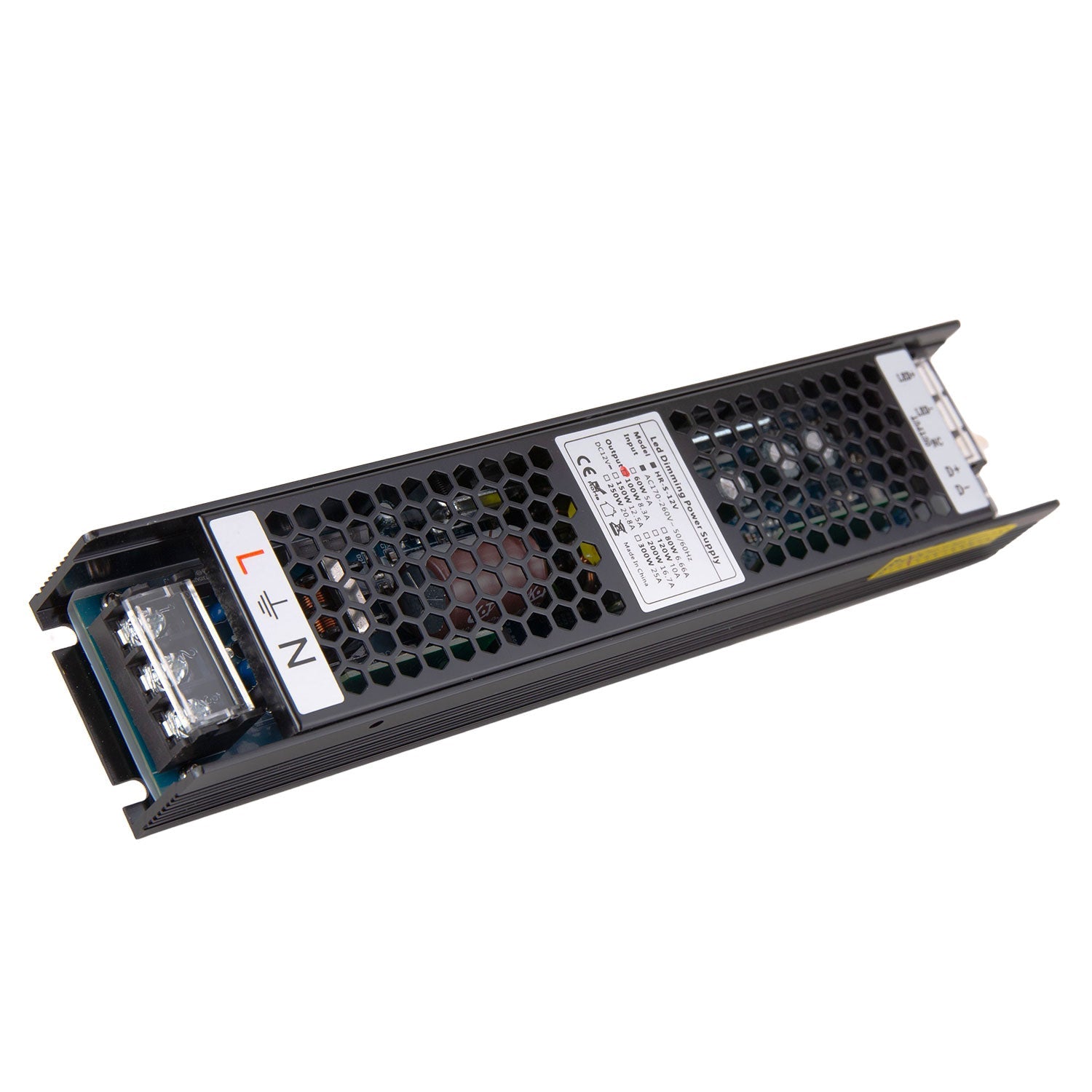 Transformador LED regulável 0-10V 170-260V 12V 8.3A 100W IP20