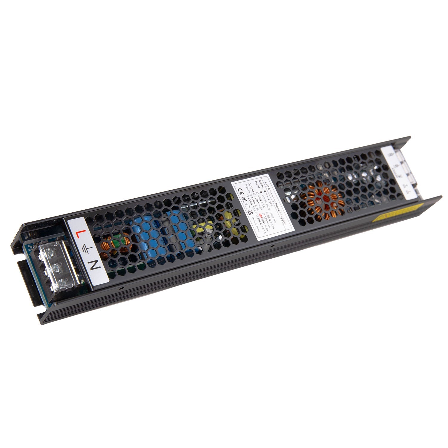 Transformador LED regulável 0-10V 170-260V 24V 8.3A 200W IP20