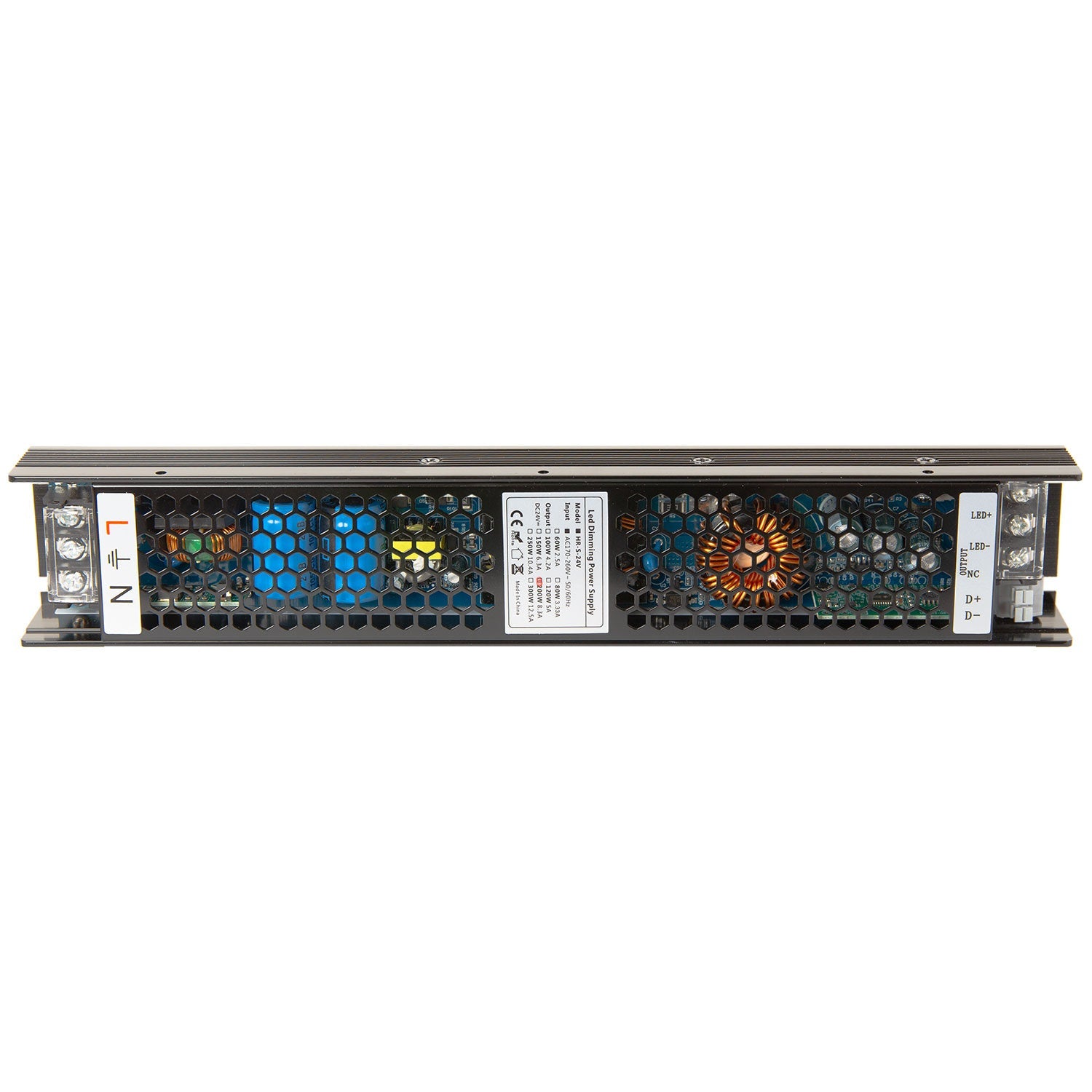 Transformador LED regulável 0-10V 170-260V 24V 8.3A 200W IP20