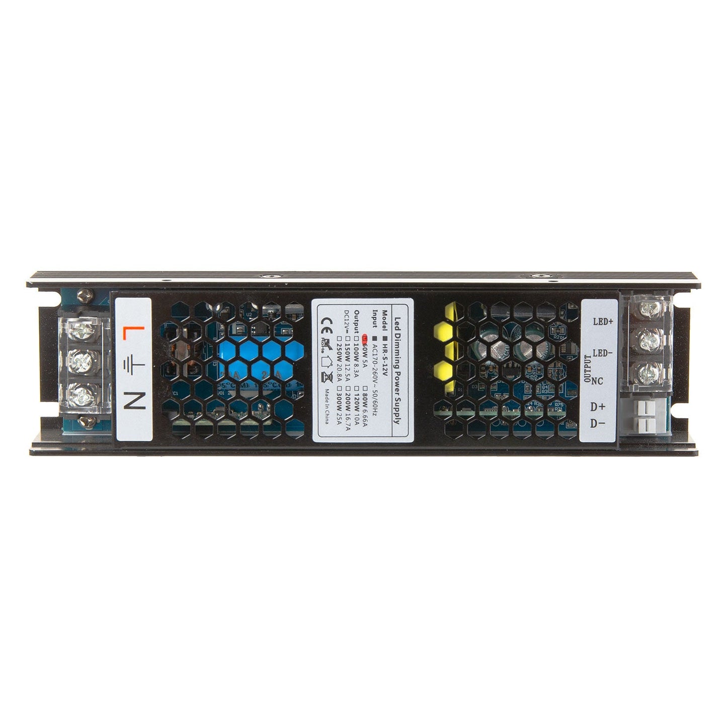 Transformador LED regulável 0-10V 170-260V 12V 5A 60W IP20