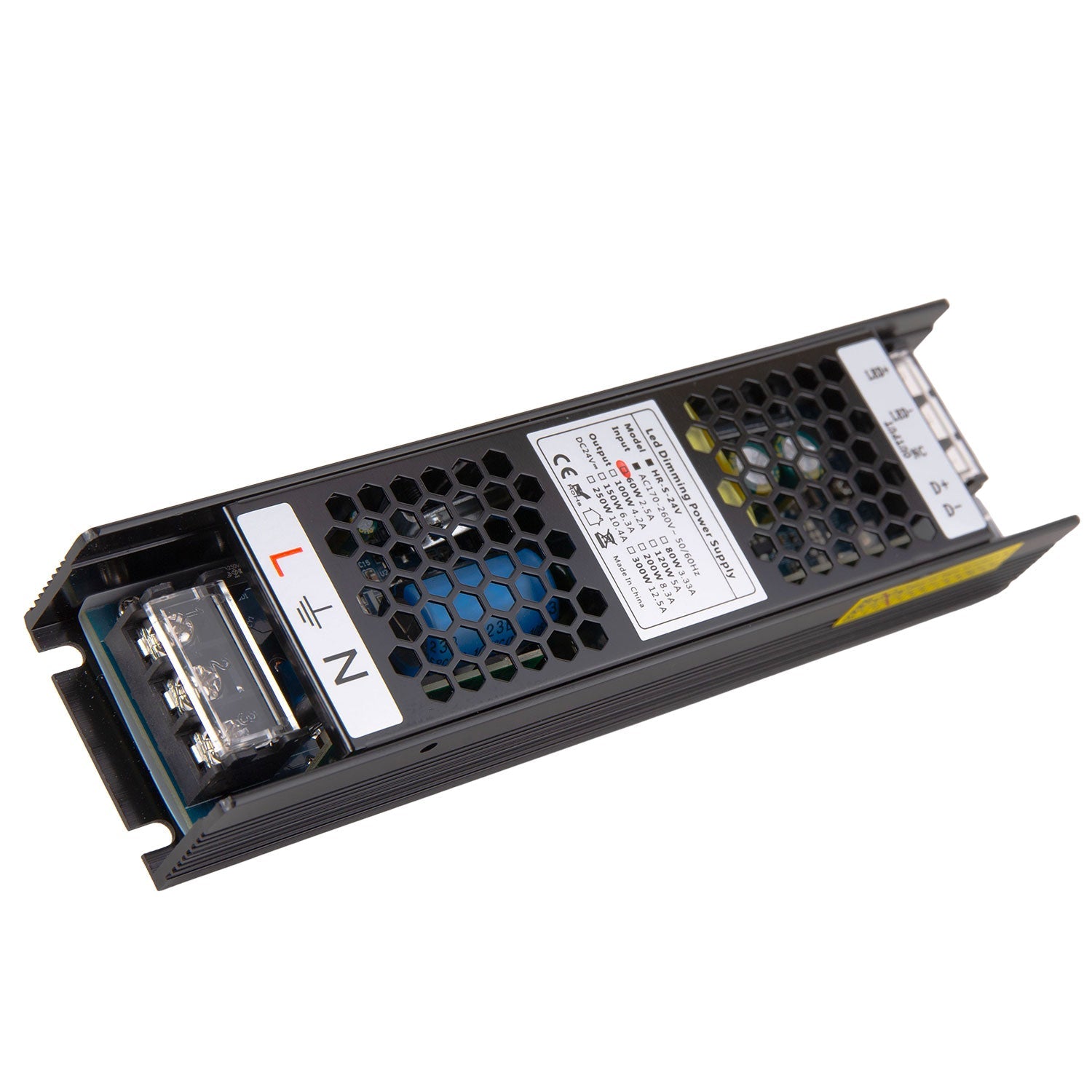 Transformador LED regulável 0-10V 170-260V 24V 2,5A 60W IP20