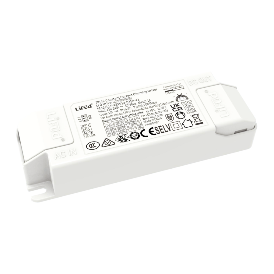 Driver Lifud 40W Saída: 25-38V 750-1050mA Regulável Borda de subida/descida IP20