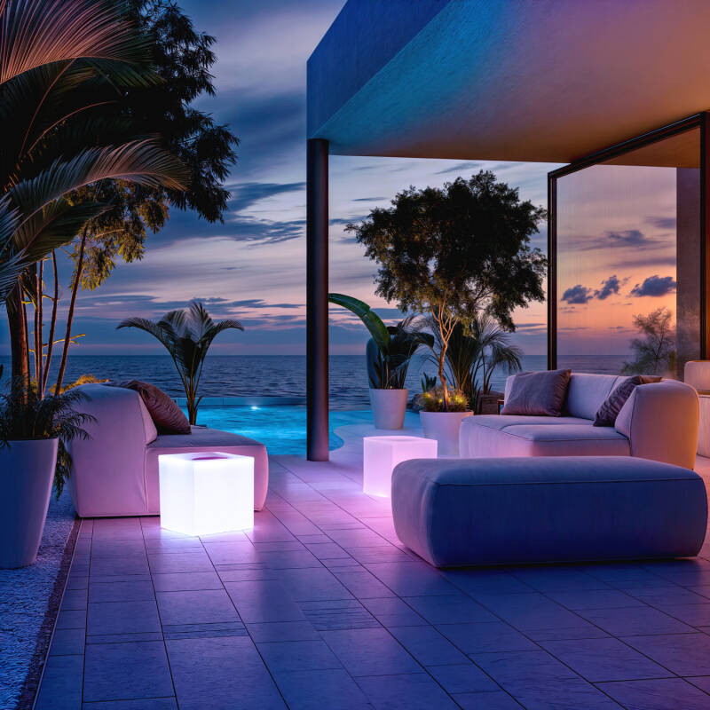 Cubo LED RGBW Recarregável