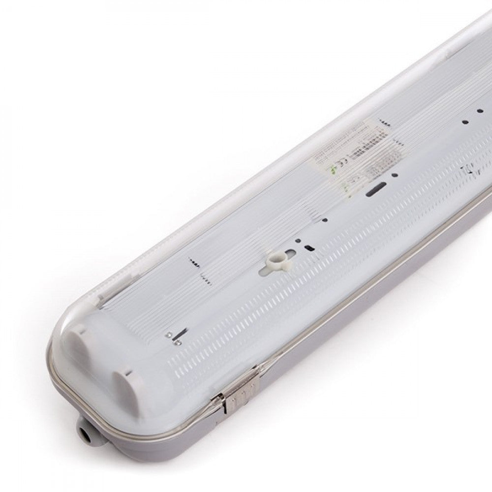 Pack de 4 Kits de Luz LED conectáveis ​​impermeáveis ​​para dois tubos LED ABS/PC de 1200 mm com clipes em aço inoxidável