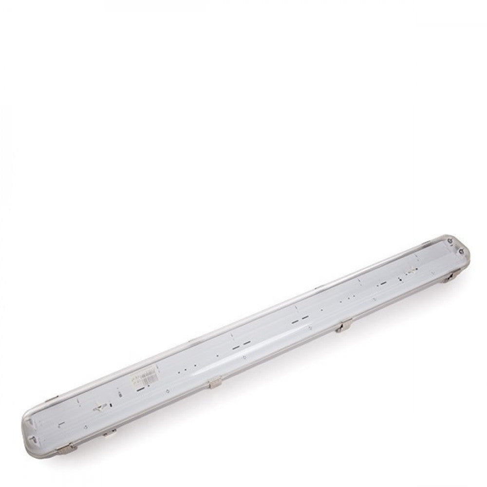 Pack de 4 Kits de Luz LED conectáveis ​​impermeáveis ​​para dois tubos LED ABS/PC de 1200 mm com clipes em aço inoxidável