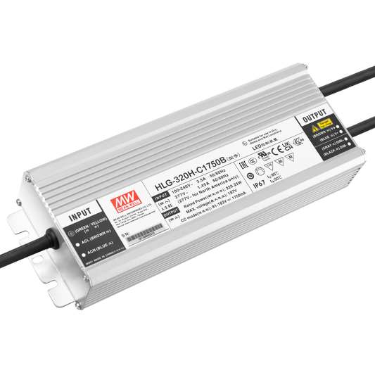 Driver de LED Meanwell 320W 90-305VAC 1750A IP67