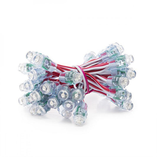 Pixel LED 0,1W 2Lm 12Mm 5V Epistar (String 50 Unidades) Vermelho 50.000H