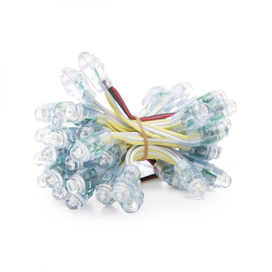 Pixel LED 0,1W 2Lm 12Mm 5V Epistar (String 50 Unidades) Amarelo 50.000H
