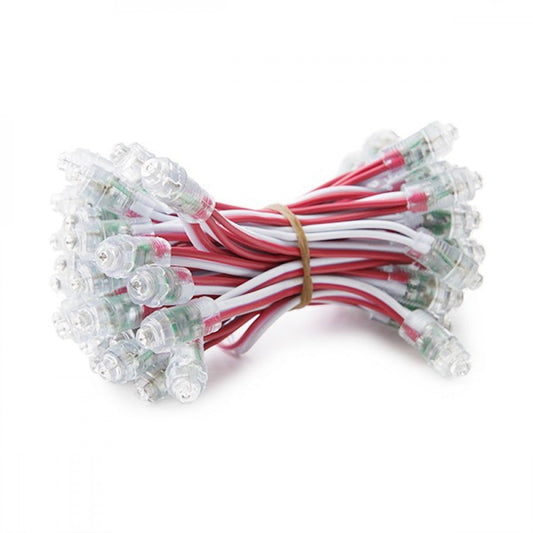 Pixel LED 0,1W 2Lm 9Mm 5V Epistar (String 50 Unidades) Vermelho 50.000H