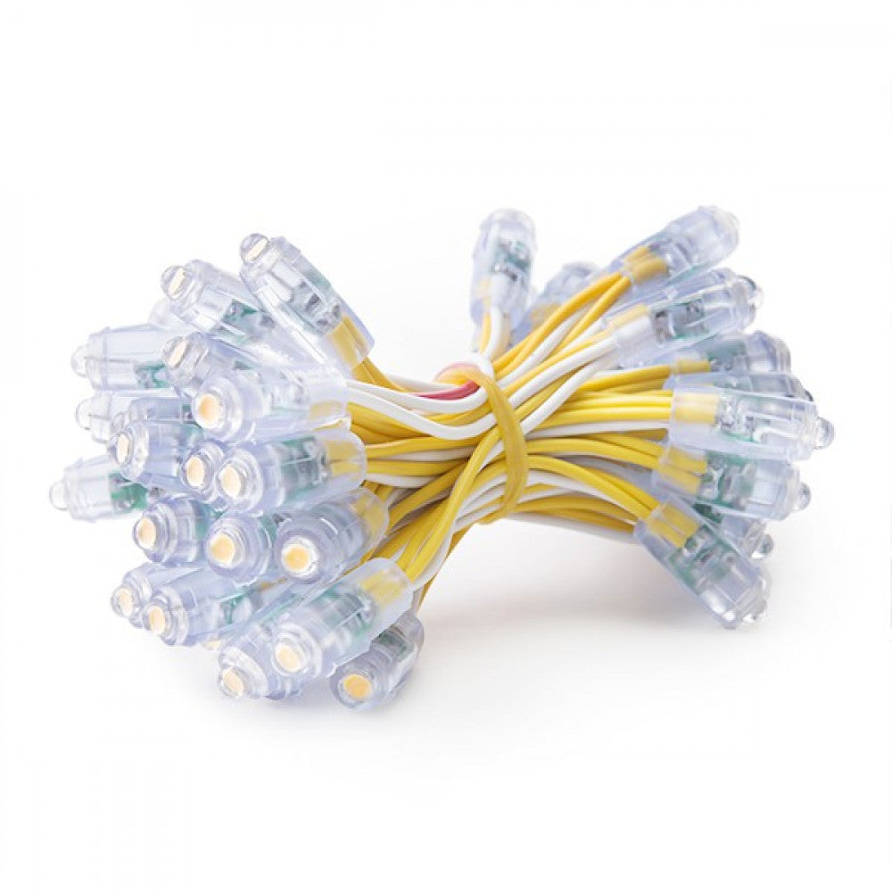 Pixel LED 0,1W 2Lm 9Mm 5V Epistar (String 50 Unidades) Amarelo 50.000H