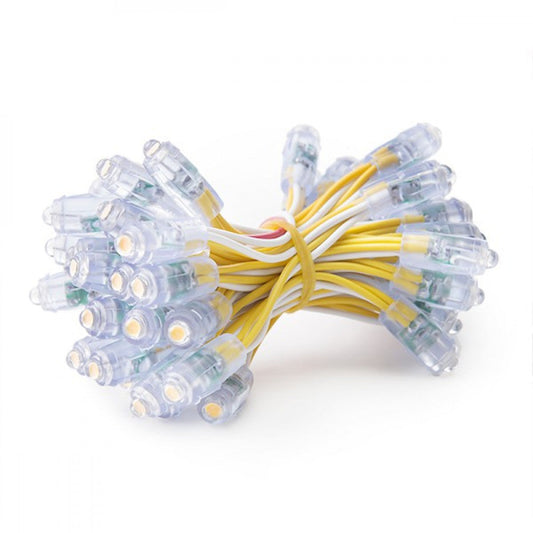 Pixel LED 0,1W 2Lm 9Mm 5V Epistar (String 50 Unidades) Amarelo 50.000H