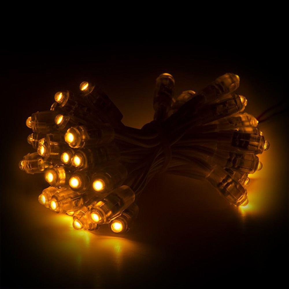 Pixel LED 0,1W 2Lm 9Mm 5V Epistar (String 50 Unidades) Amarelo 50.000H