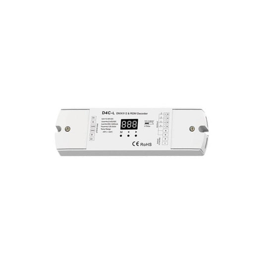 Descodificador DMX512 e RDM de 4 Canais para Módulos LED 350-1200mA SKYDANCE D4C-L