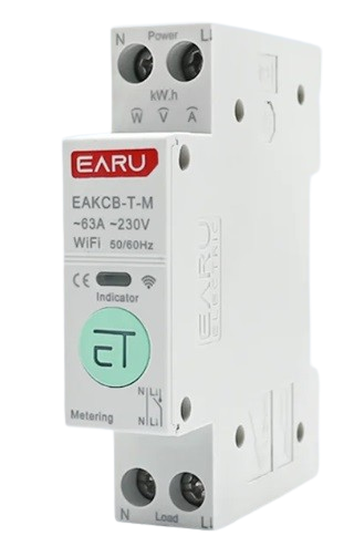 Disjuntor Wifi 1-63A c\ medidor  - EARU