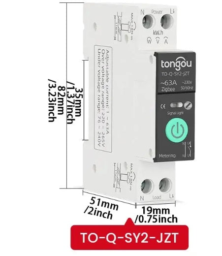 Disjuntor Zigbee 1-63A c\ medidor