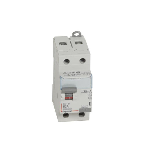 Disjuntor Diferencial Industrial 2P 300mA 63 A 10kS Classe AC LEGRAND DX³ 411506