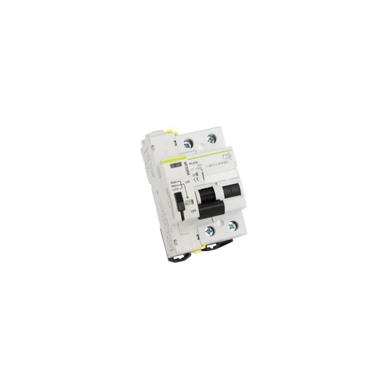Disjuntor Diferencial Industrial Rearmável Compacto 2P 30mA 40-63A 10kA Classe A MATIS