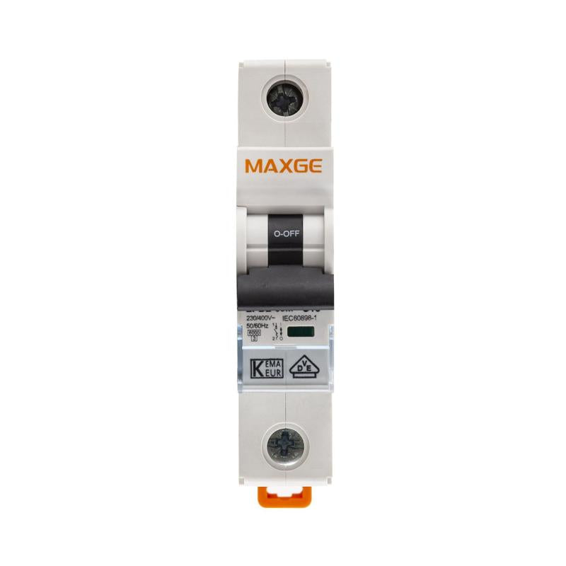 Disjuntor Magnetotérmico Residencial 1P 6-40A 6kA Curva C MAXGE Alpha+