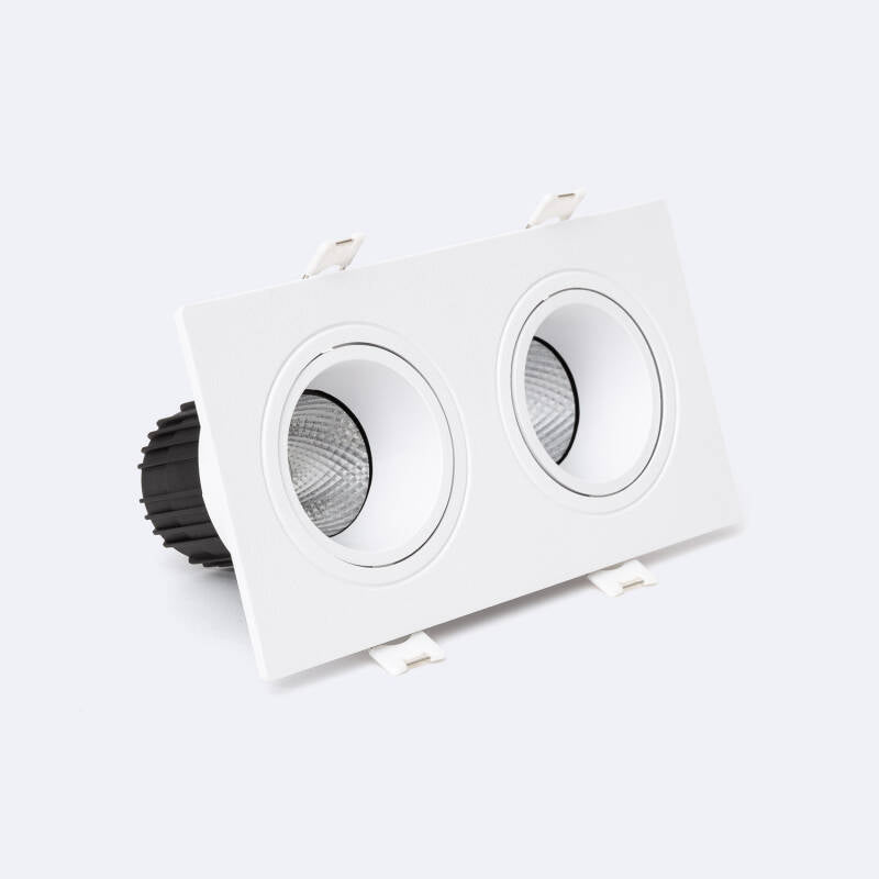 Downlight Quadrado Basculante LED 14W Regulável Corte 75x155 mm
