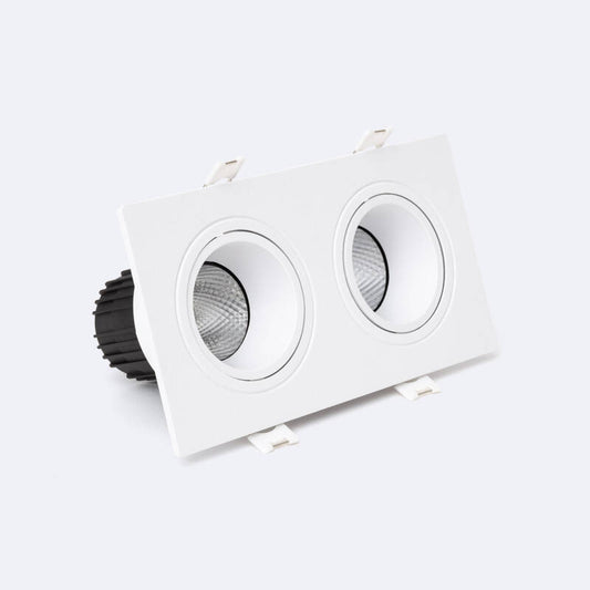 Downlight Quadrado Basculante LED 14W Regulável Corte 75x155 mm