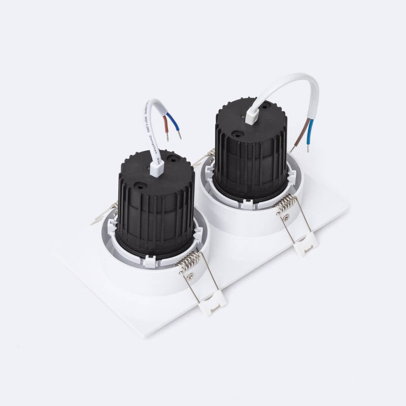 Downlight Quadrado Basculante LED 18W Regulável Corte 75x155 mm