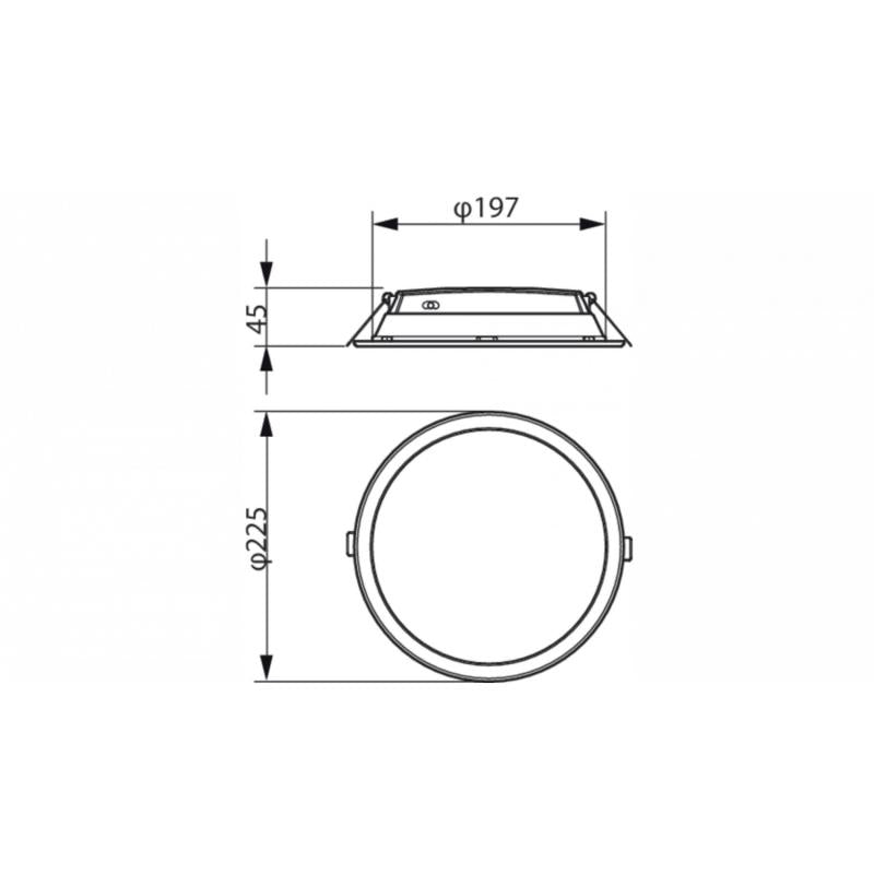 Downlight LED 19.5W CCT Seleccionável PHILIPS Ledinaire Slim Corte Ø 200 mm DN065B G3