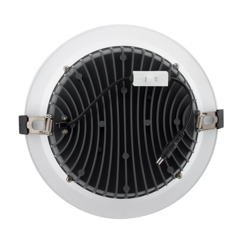 Downlight LED 30W SAMSUNG AERO CCT Seleccionável 130lm/W Microprismático (UGR17) LIFUD Corte Ø 200 mm