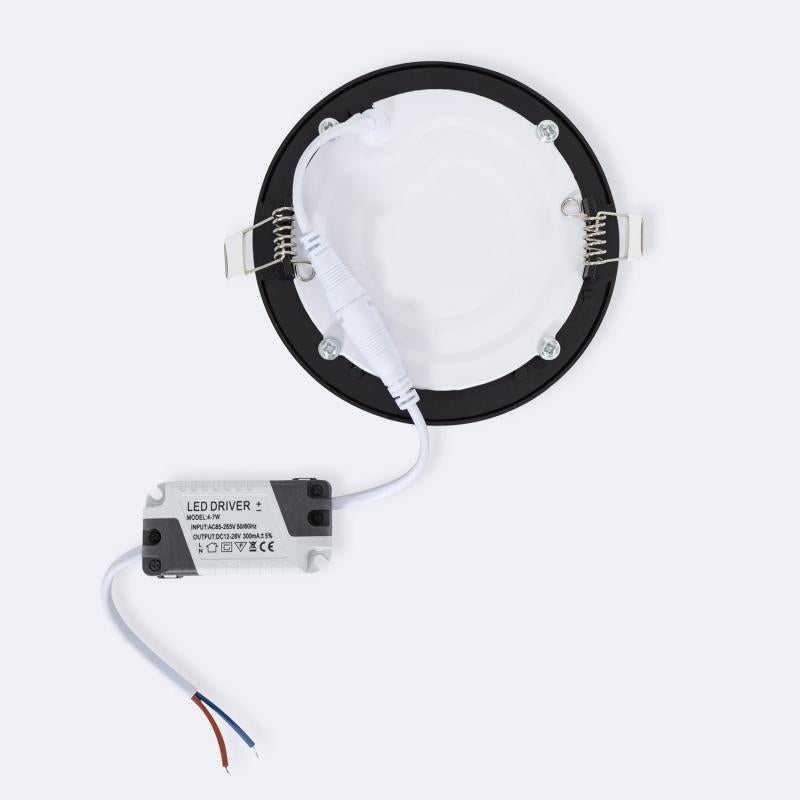 Downlight LED 6W Circular Preto Corte Ø 105 mm