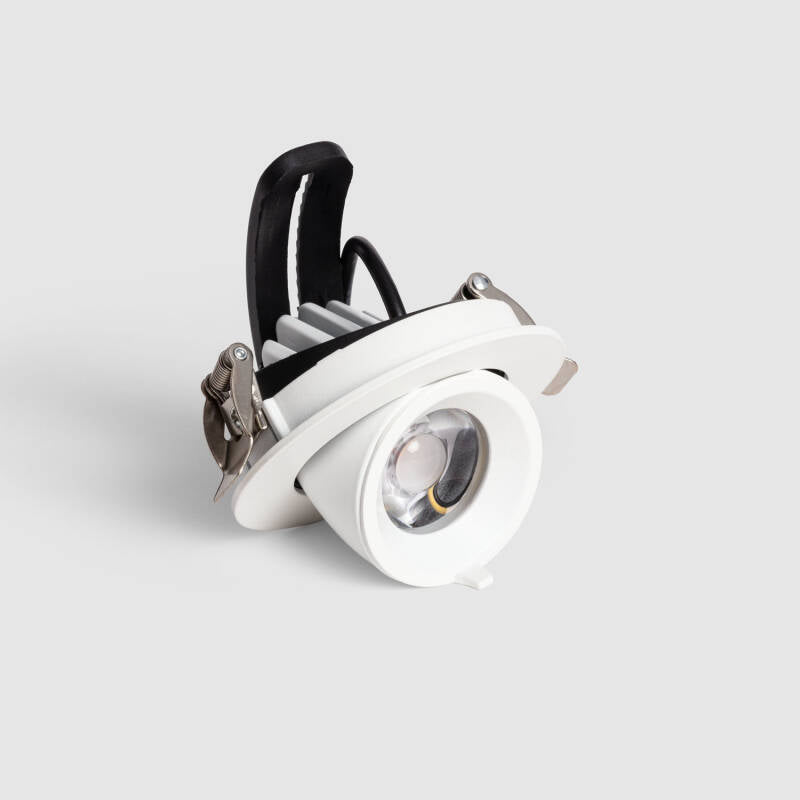Downlight LED Circular de 10 W, Orientável, chip OSRAM, CCT Selecionável, 120 lm/W, LIFUD, Abertura de Ø 75 mm