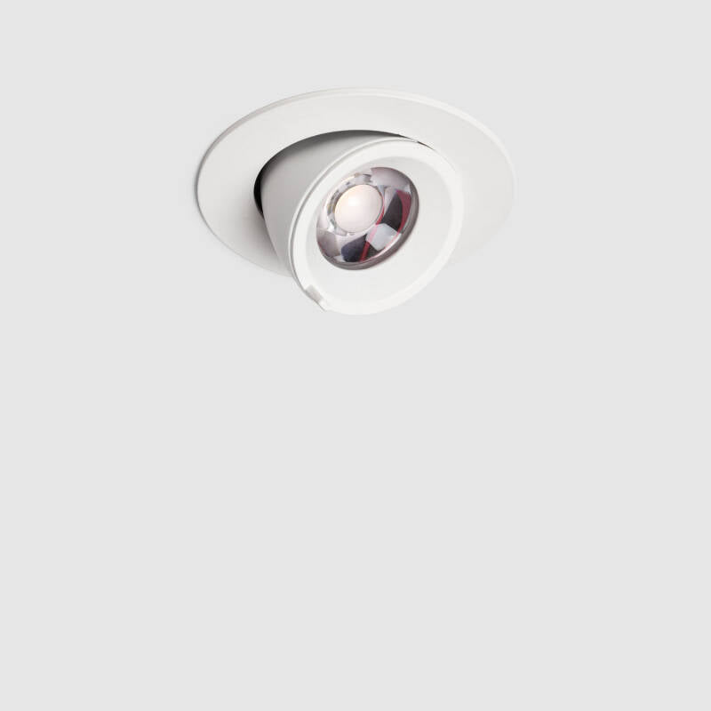 Downlight LED Circular de 10 W, Orientável, chip OSRAM, CCT Selecionável, 120 lm/W, LIFUD, Abertura de Ø 75 mm