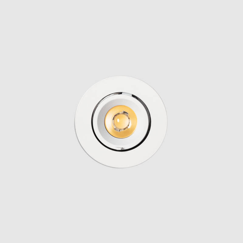 Downlight LED Circular de 10 W, Orientável, chip OSRAM, CCT Selecionável, 120 lm/W, LIFUD, Abertura de Ø 75 mm