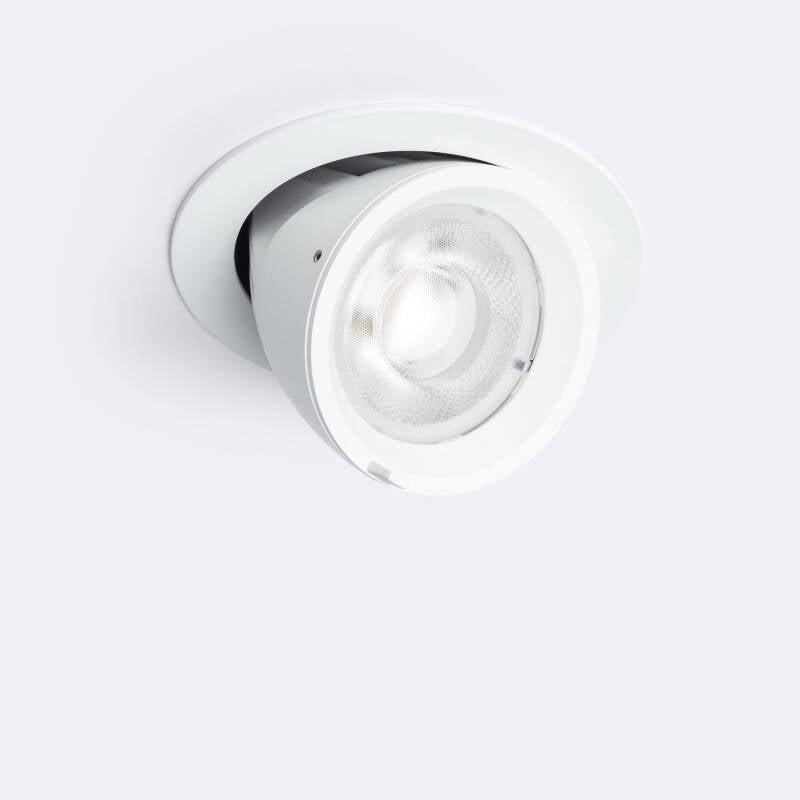 Downlight LED Circular de 24 W, Orientável, chip OSRAM, 38º, CCT, 120 lm/W, LIFUD, Diâmetro de Corte de 125 mm