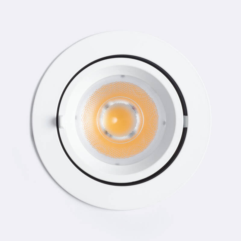 Downlight LED Circular de 24 W, Orientável, chip OSRAM, 38º, CCT, 120 lm/W, LIFUD, Diâmetro de Corte de 125 mm