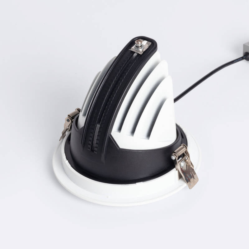 Downlight LED Circular de 24 W, Orientável, chip OSRAM, 38º, CCT, 120 lm/W, LIFUD, Diâmetro de Corte de 125 mm