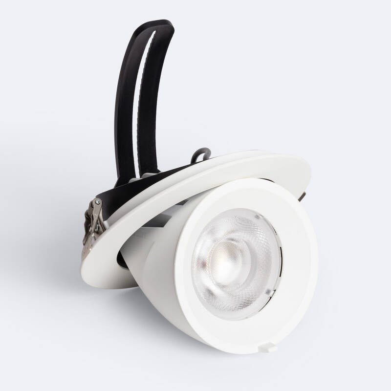 Downlight LED circular de 30 W, orientável a 36°, chip OSRAM, CCT, 120 lm/W, LIFUD, diâmetro de corte de 140 mm