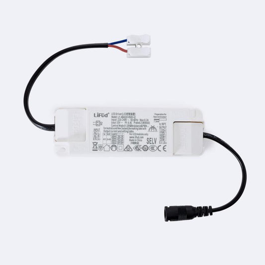 Driver LIFUD Regulável 1-10V 220-240V No Flicker Saída 27-42V 350-500mA 15-20W LF-ABA020-0500-42
