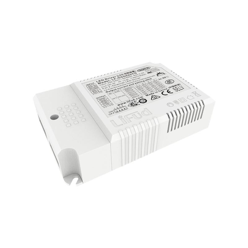 Driver LIFUD Regulável CCT DALI 1-10V 220-240V No Flicker Saída 25-42V 550-1050mA 23-44W LF-GSD040YG