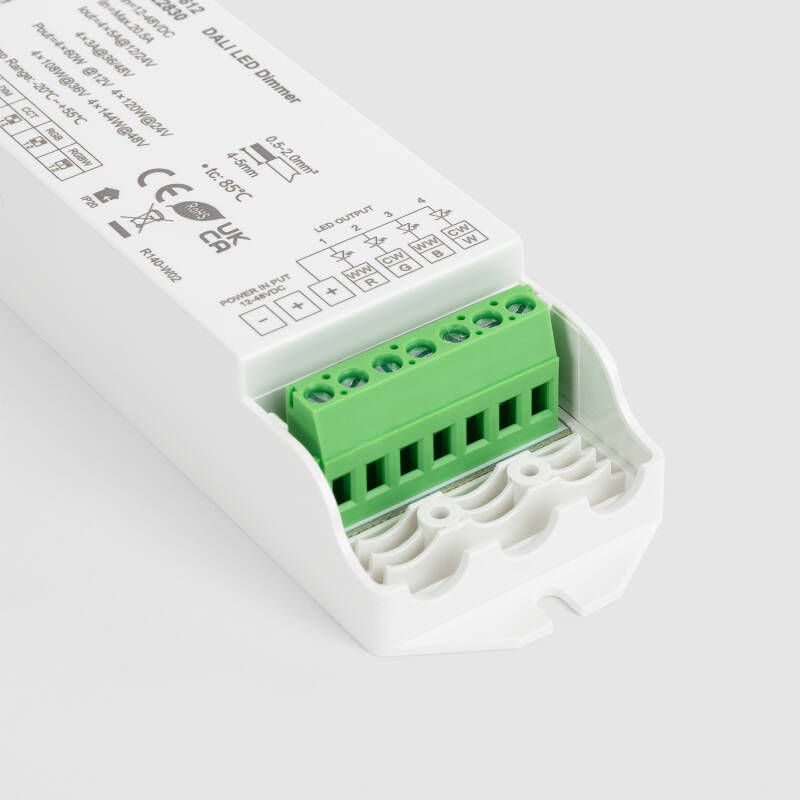 Regulador DALI DT6/DT8 4 Canais 12-24-48V SKYDANCE DA4-M para Fita LED