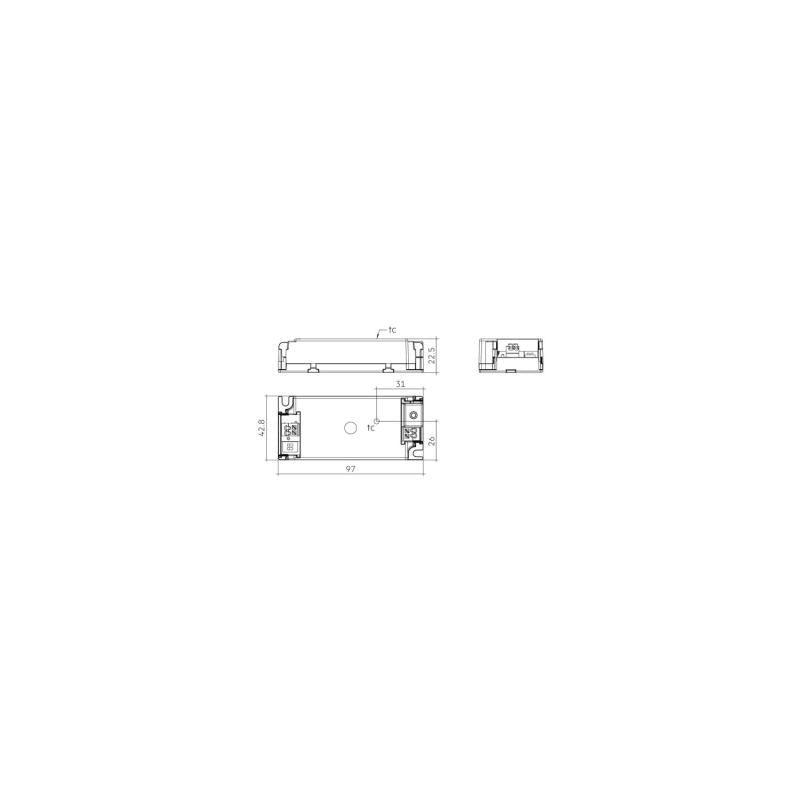 Driver TRIDONIC LC 1050mA fixC SC SNC2 198-264V Saída 25-43V 26-42W 87500764