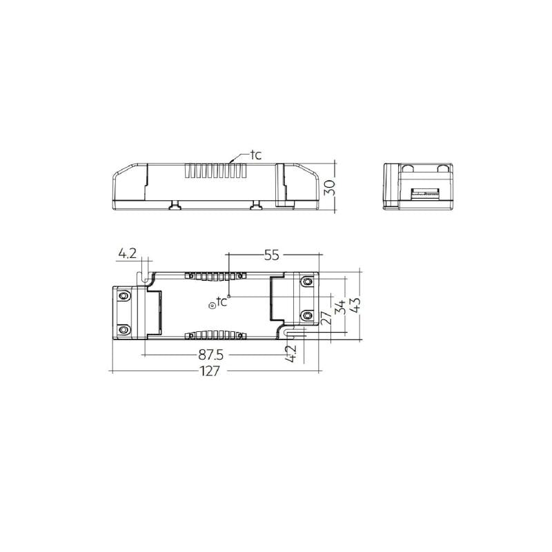 Driver TRIDONIC LC 500mA fixC SR SNC2 198-264V Saída 27-43V 25W 87500751