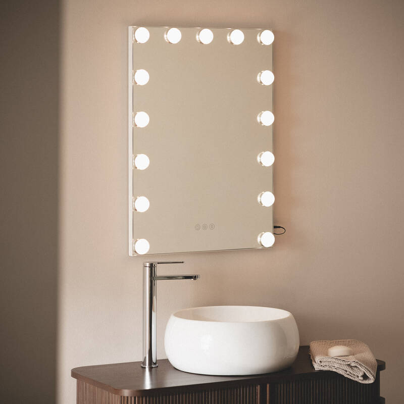 Espelho Casa de Banho com Luz LED 70x50 cm Essauira