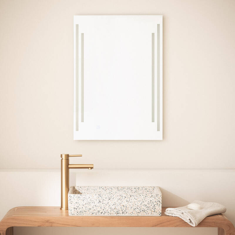 Espelho Casa de Banho com Luz LED e Anti-embaçante 70x50 cm Taif