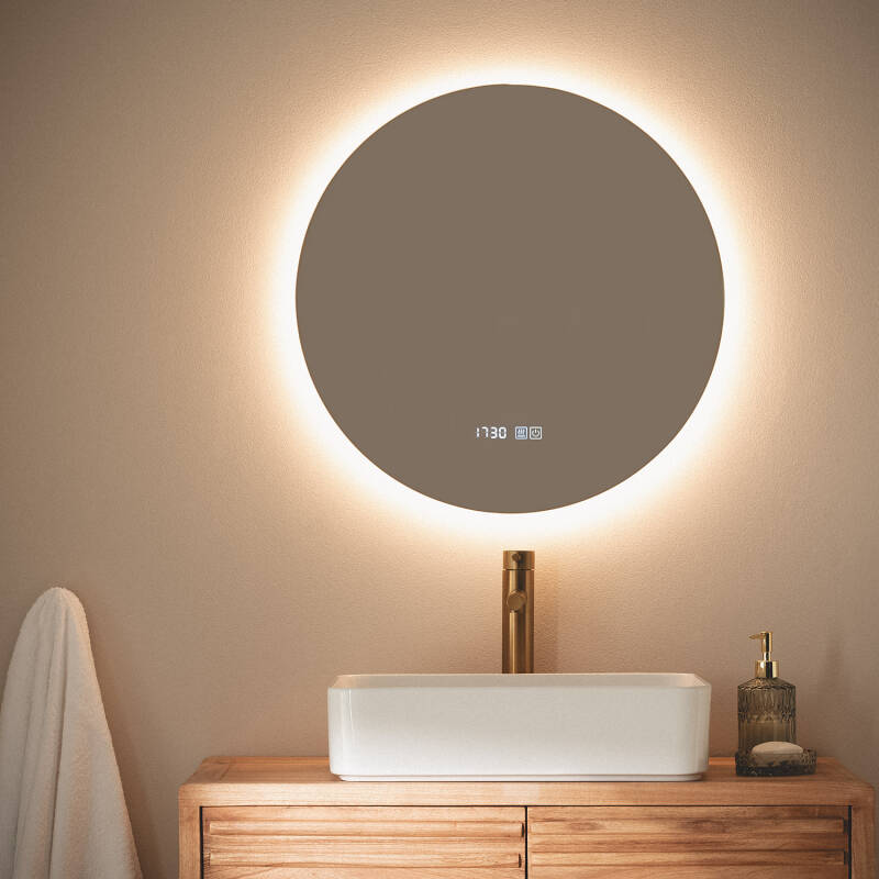 Espelho Casa de Banho com Luz LED e Anti-embaçante Ø60 cm Big Volpe