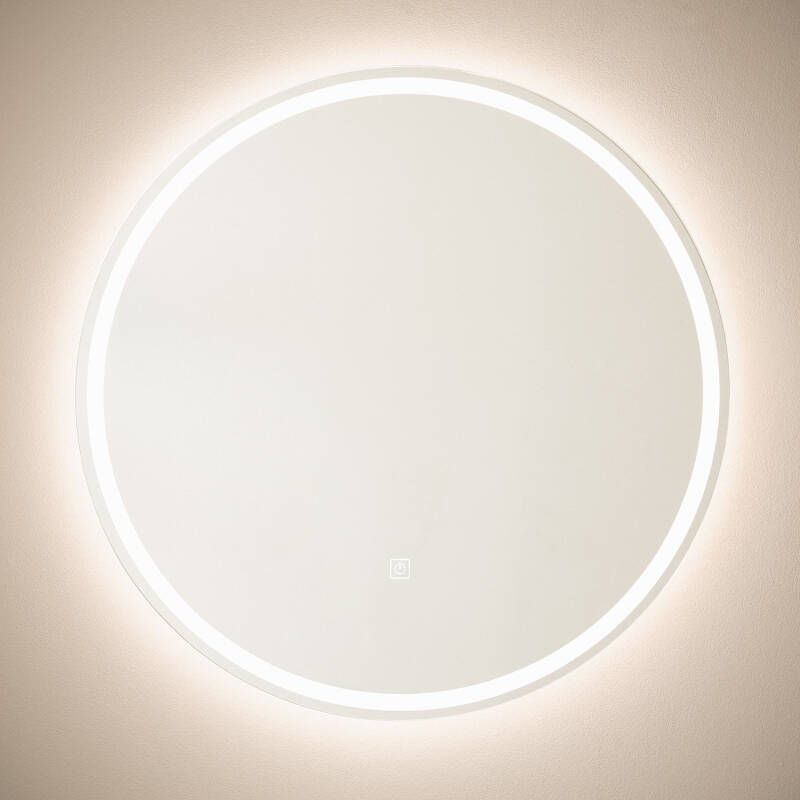 Espelho Casa de Banho com Luz LED e Anti-embaçante Ø60 cm Jizan