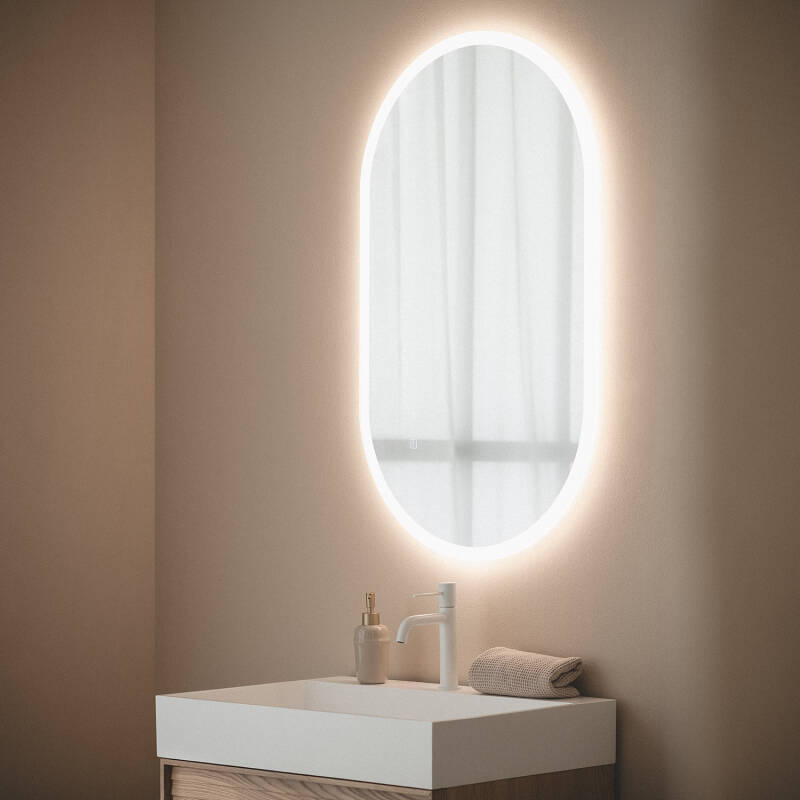 Espelho Casa de Banho com Luz LED e Anti-embaciamento 100x60 cm Ona