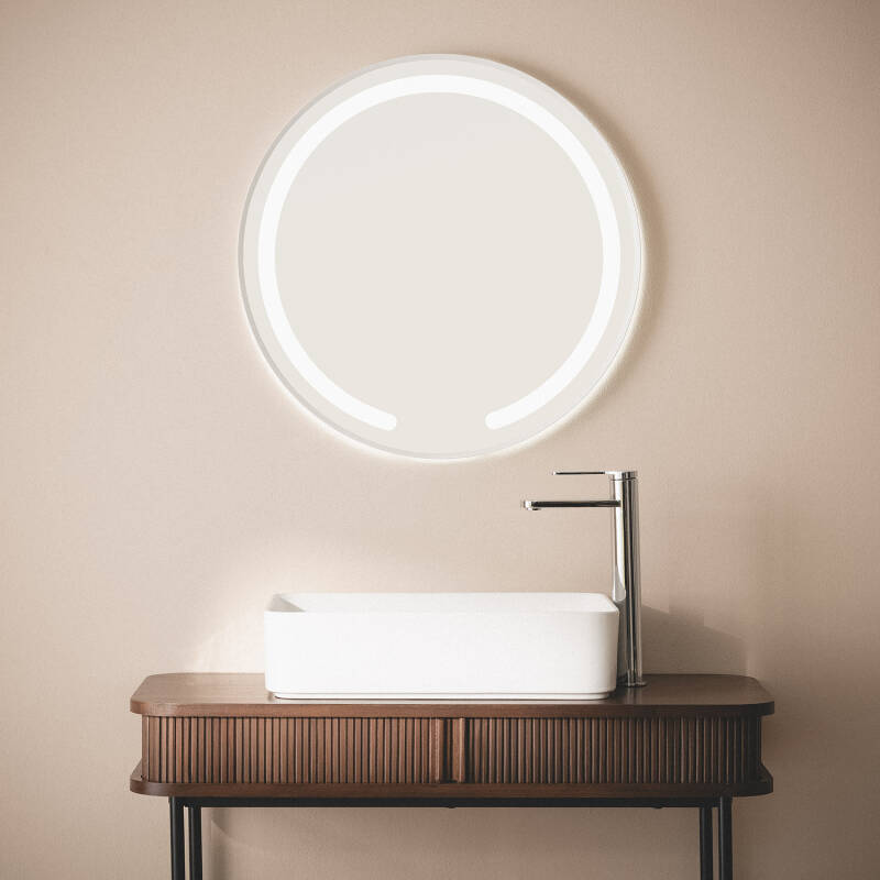 Espelho Casa de Banho com Luz LED e Anti-embaciamento Ø60 cm Nour