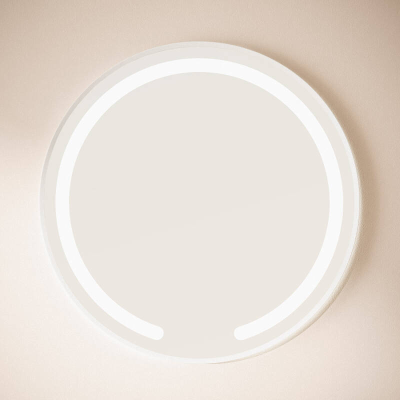 Espelho Casa de Banho com Luz LED e Anti-embaciamento Ø60 cm Nour