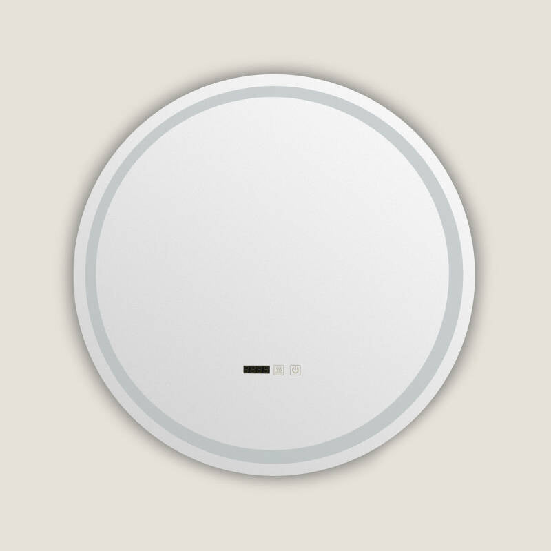 Espelho Casa de Banho com Luz LED Ø60 cm Stiniva